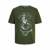 Kortrmet T-shirt til Mnd Jack & Jones Oliven #1