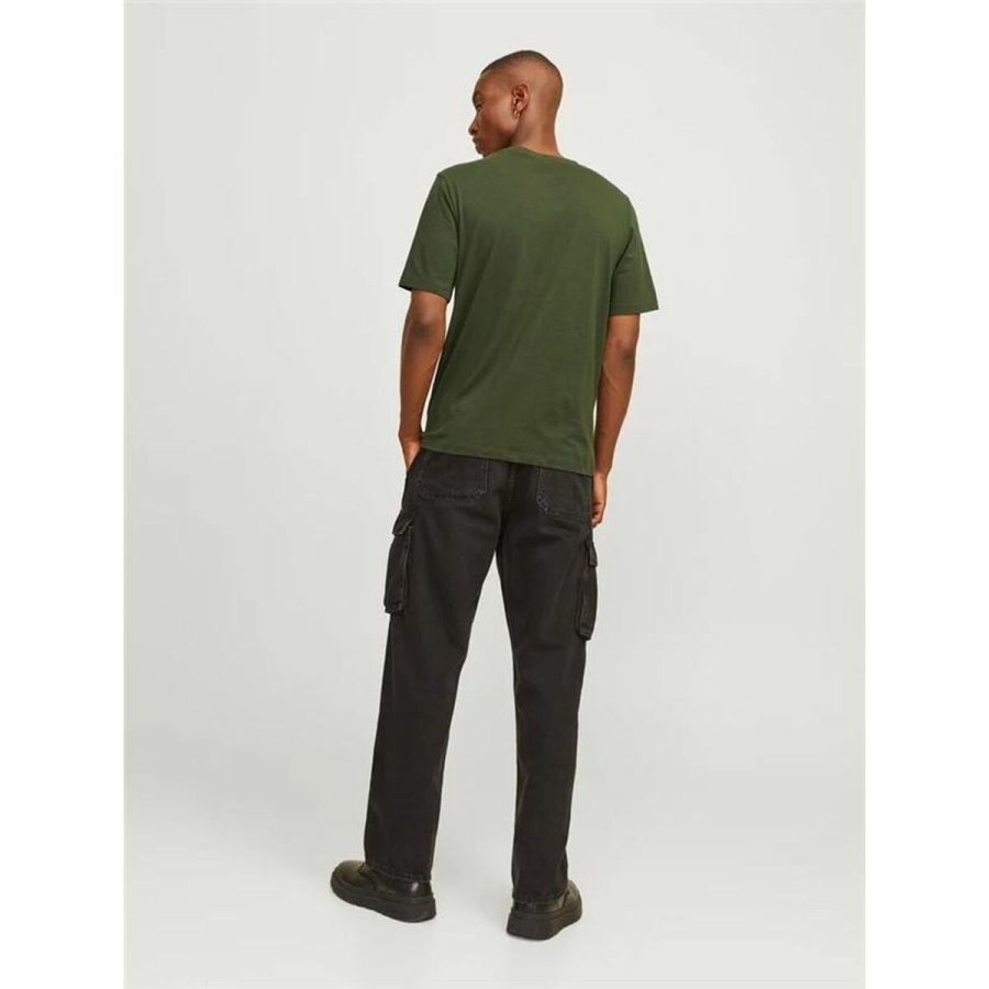 Kortrmet T-shirt til Mnd Jack & Jones Oliven #2