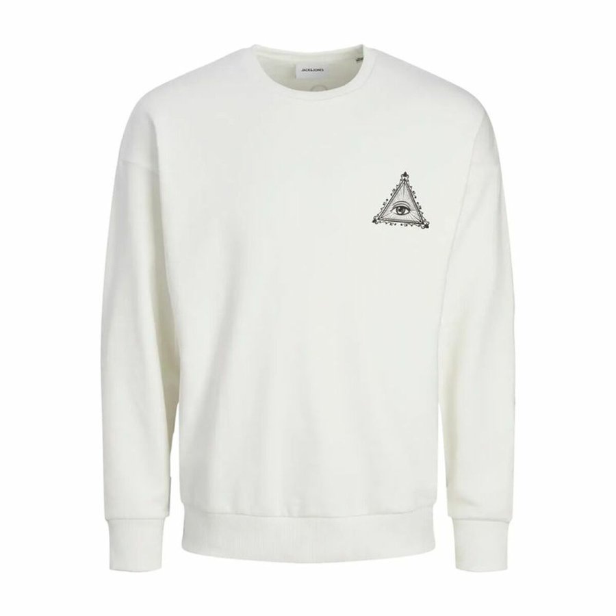 Sweaters uden Htte til Mnd Jack & Jones Jjmystic Hvid Brun #1