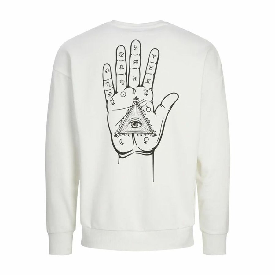 Sweaters uden Htte til Mnd Jack & Jones Jjmystic Hvid Brun #2