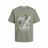 Kortrmet T-shirt til Brn Jack & Jones Jcotint Tee Ss Khaki #1