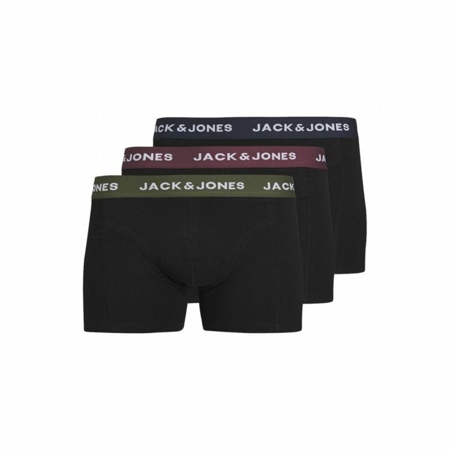 Boxershorts til mnd Jack & Jones Jacaron Solid Trunks Sort #1