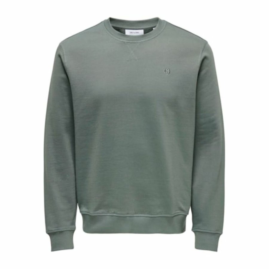 Sweaters uden Htte til Mnd Only & Sons Onsdan Unshed Reg Crew Neck Mrk grn #1