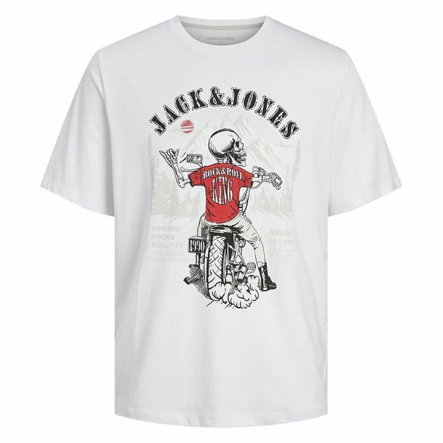 Kortrmet T-shirt til Mnd Jack & Jones skull Rock Crew #1