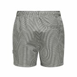 Badetj til Mnd Only & Sons Onsted Stripe Seersucker Hvid Sort #2