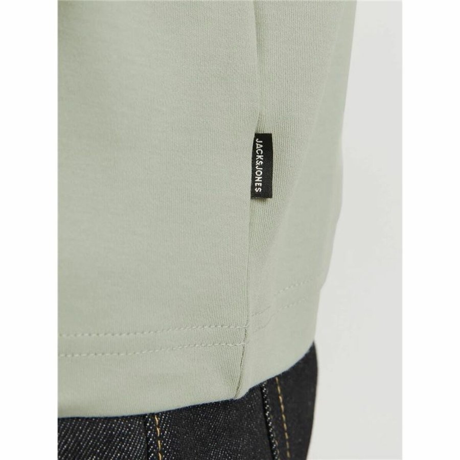 Kortrmet T-shirt til Mnd Jack & Jones Jprblachad Brandingw Neck #4
