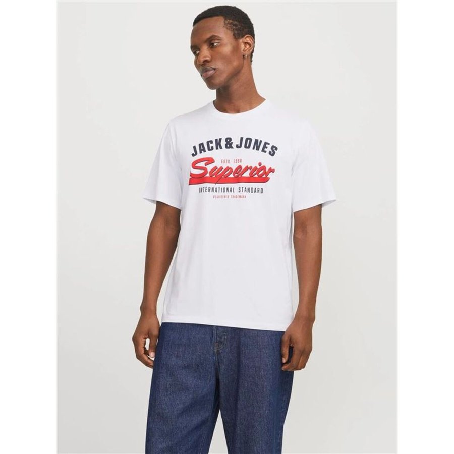 Kort�rmet T-shirt til M�nd Jack & Jones 12268267-C-N100 #2