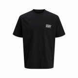 Kortrmet T-shirt til Mnd Jack & Jones Jcodynamic Dust Ss Crew Neck Sort #1