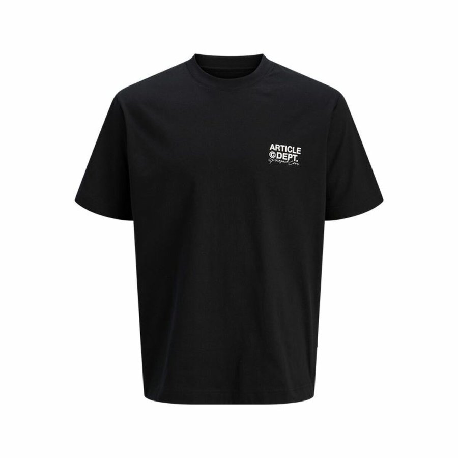 Kortrmet T-shirt til Mnd Jack & Jones Jcodynamic Dust Ss Crew Neck Sort #1