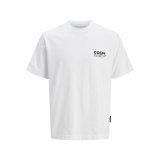 Kortrmet T-shirt til Mnd Jack & Jones Jcodynamic Dust Ss Crew Hvid #1