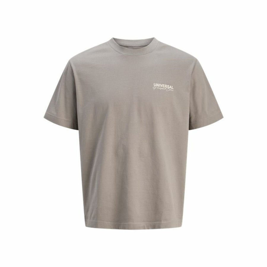 Kortrmet T-shirt til Mnd Jack & Jones Jcodynamic Dust Ss Crew Neck Lys brun #1