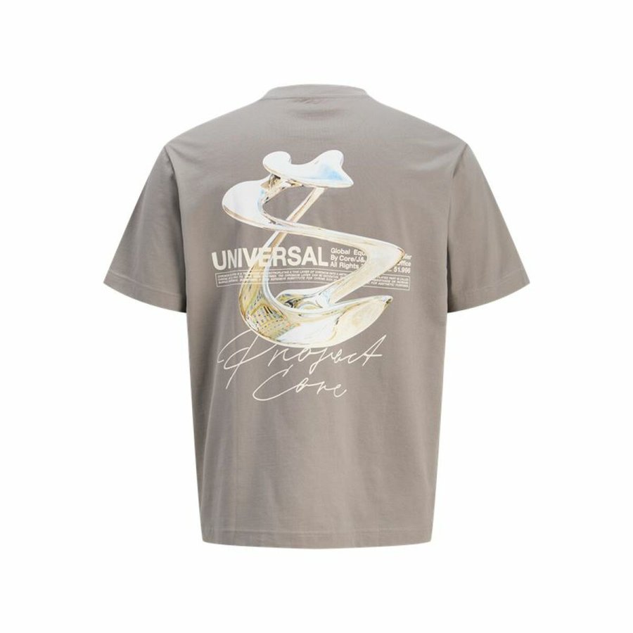 Kortrmet T-shirt til Mnd Jack & Jones Jcodynamic Dust Ss Crew Neck Lys brun #2