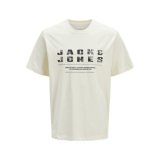 Kort�rmet T-shirt til M�nd Jack & Jones JCORECHARGE FRONT BRANDING TEE CREW NECK 12274716 Hvid #1