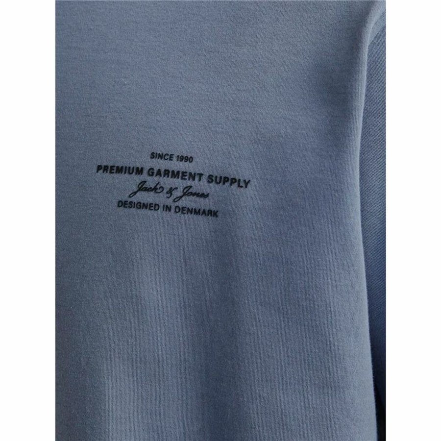 Kortrmet T-shirt til Mnd Jack & Jones Jprblachad Brandingw Neck #3