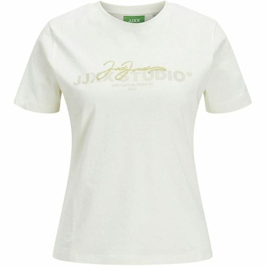 Kortrmet T-shirt til Kvinder Jack & Jones Jxamy Reg Beige #1