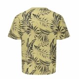 Kortrmet T-shirt til Mnd Only & Sons Onskash Reg Leaf Aop Gylden #2