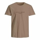 Kortrmet T-shirt til Mnd Jack & Jones Lys brun #1