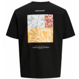 Kort�rmet T-shirt til M�nd Jack & Jones JORSPLIT BACK TEE 12272996 Sort #2