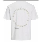 Kort�rmet T-shirt til M�nd Jack & Jones JCOPACER BACK PRINT TEE 12273297 Hvid #3