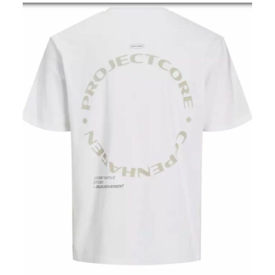 Kort�rmet T-shirt til M�nd Jack & Jones JCOPACER BACK PRINT TEE 12273297 Hvid #3