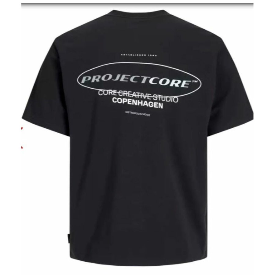 Kort�rmet T-shirt til M�nd Jack & Jones JCOPACER BACK PRINT TEE 12273297 Sort #3