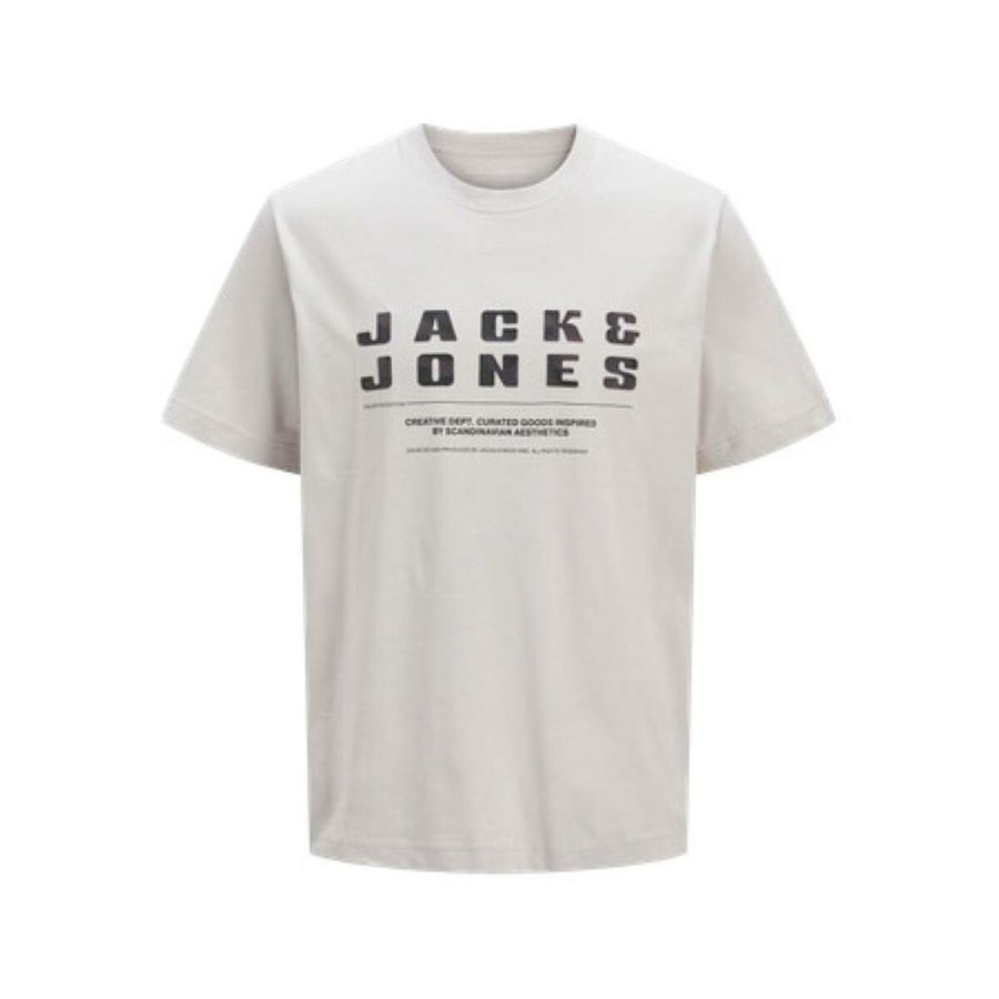 Kort�rmet T-shirt til M�nd Jack & Jones JCORECHARGE FRONT BRANDING TEE CREW NECK 12274716 Syren #1