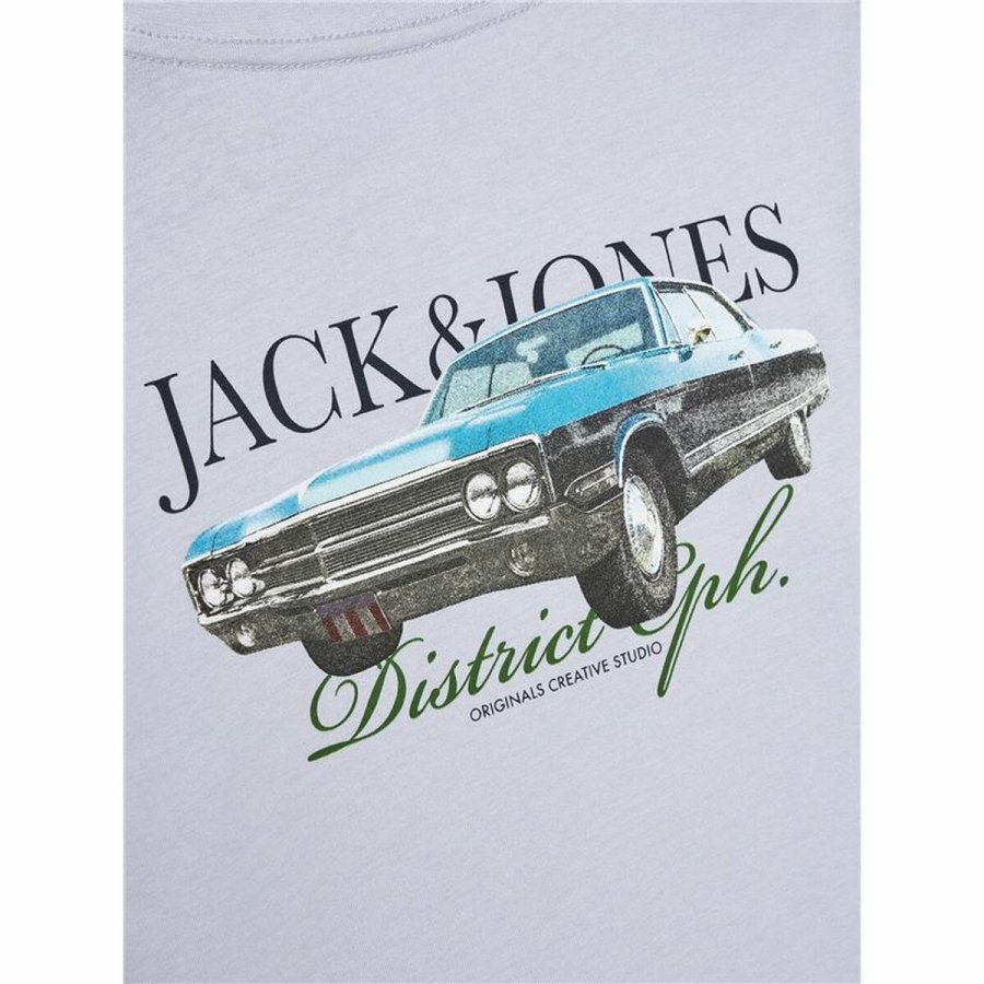 Brne Kortrmet T-shirt Jack & Jones Jorboston Photo w Neck Indigo #3