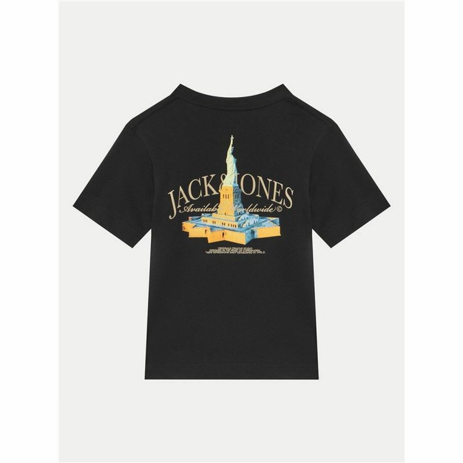 Brne Kortrmet T-shirt Jack & Jones Jorboston Photo w Neck Sort #2