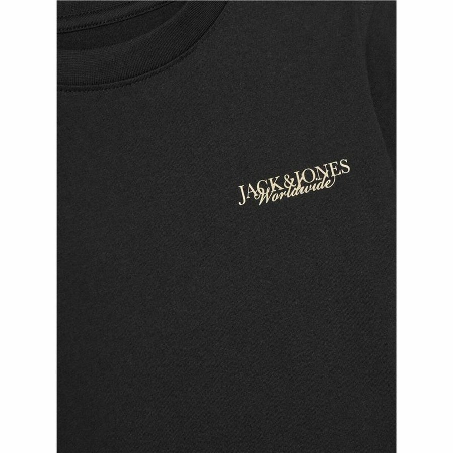 Brne Kortrmet T-shirt Jack & Jones Jorboston Photo w Neck Sort #3