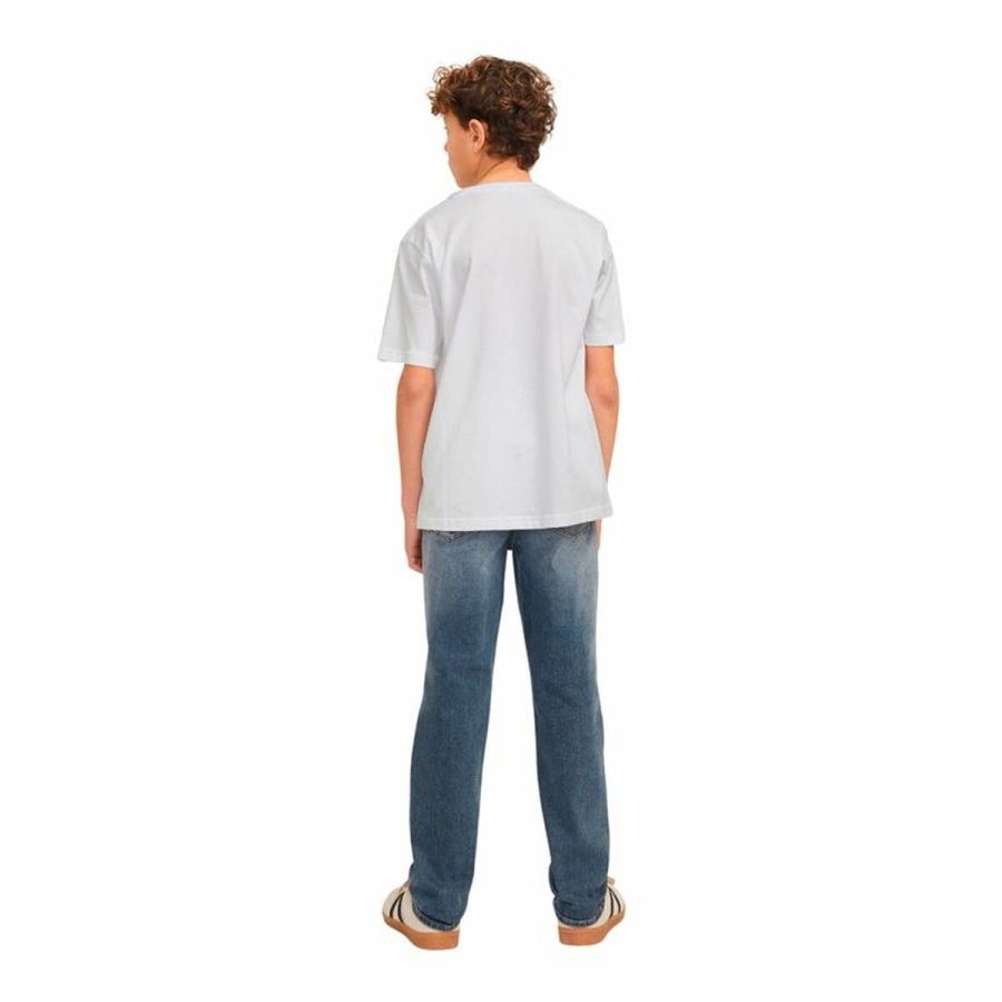 Kortrmet T-shirt til Brn Jack & Jones Joranatomy Skull Ss Crew Neck #3