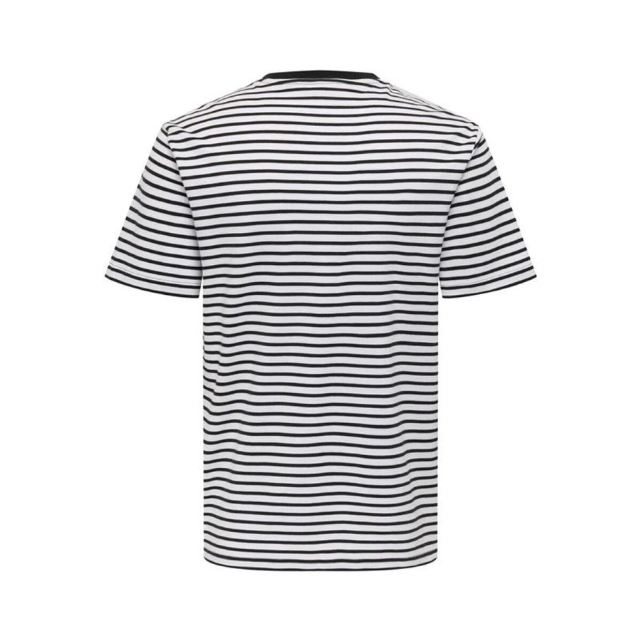 Kort�rmet T-shirt til M�nd Only & Sons Onsdawson Reg Stripe Sort #2