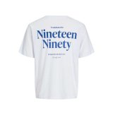 Kort�rmet T-shirt til M�nd Jack & Jones Jjninety Ss Crew Hvid #2