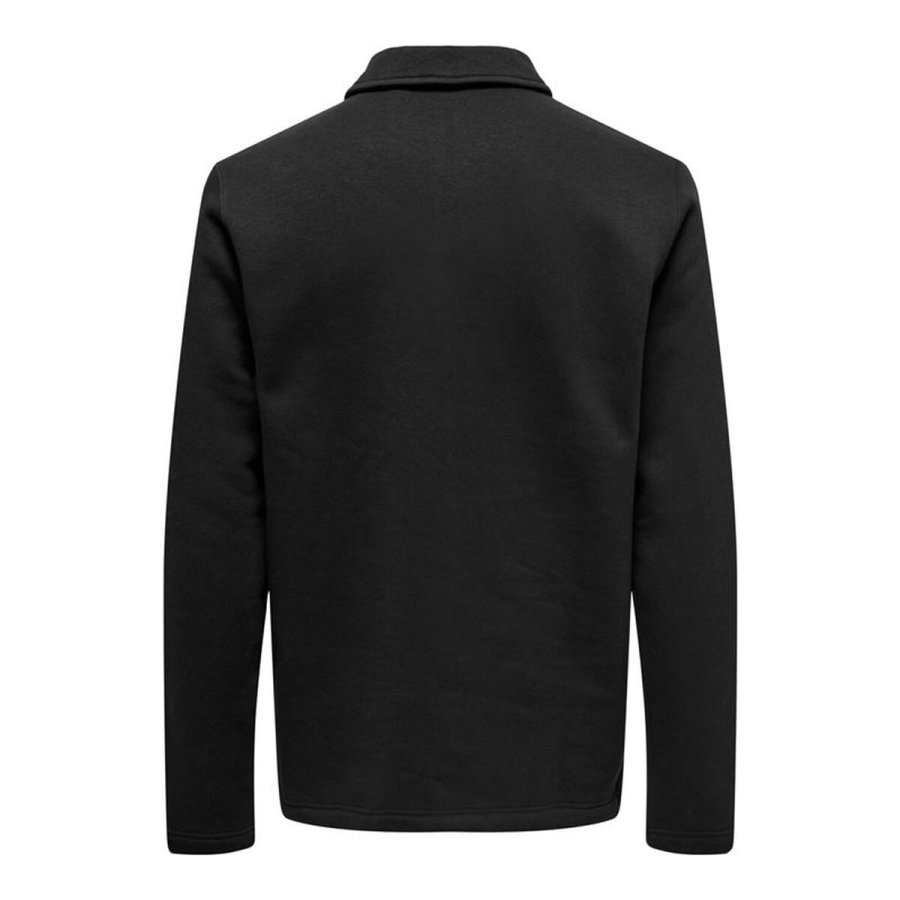 Sweaters uden H�tte til M�nd Only & Sons Onsdawson Reg Halfzip Sweat Sort #2