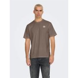 Kort�rmet T-shirt til M�nd Only & Sons Onsdawson Reg Ss Vd Falcon Lys brun #3