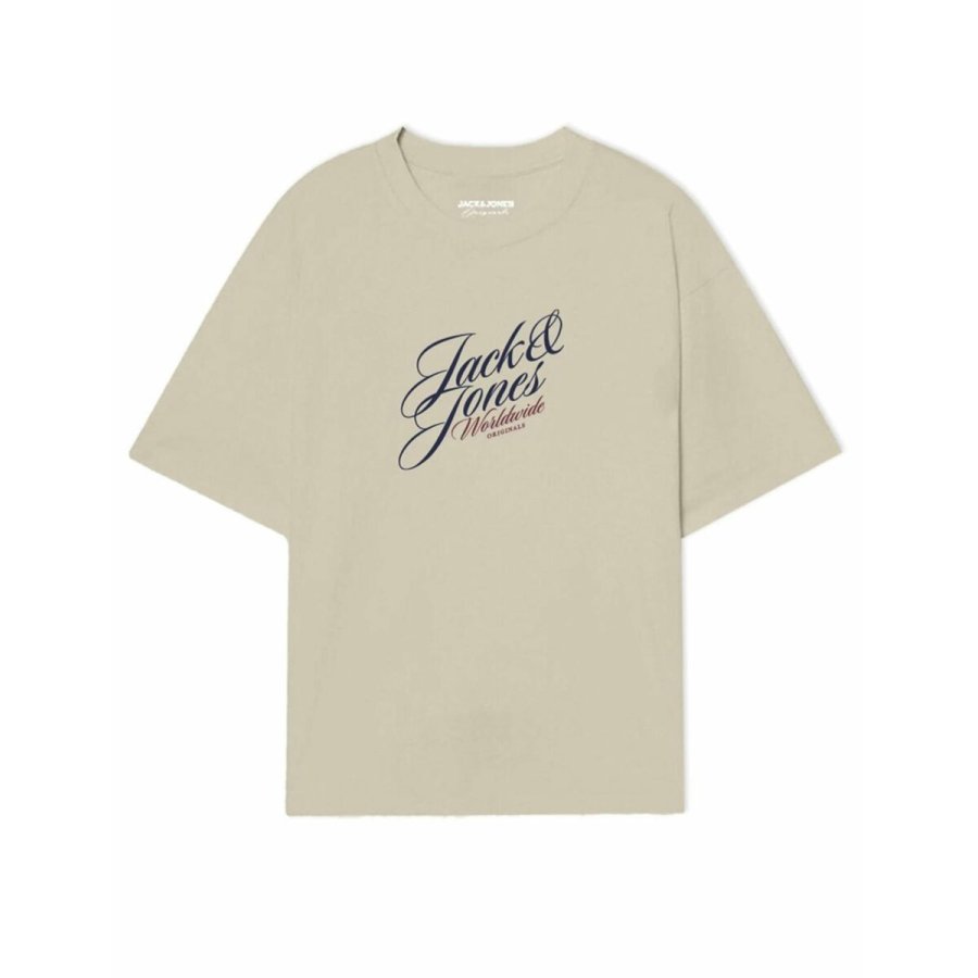 Kort�rmet T-shirt til M�nd Jack & Jones JORINWOOD TEE SS CREW NECK FST 12284732 Beige #1