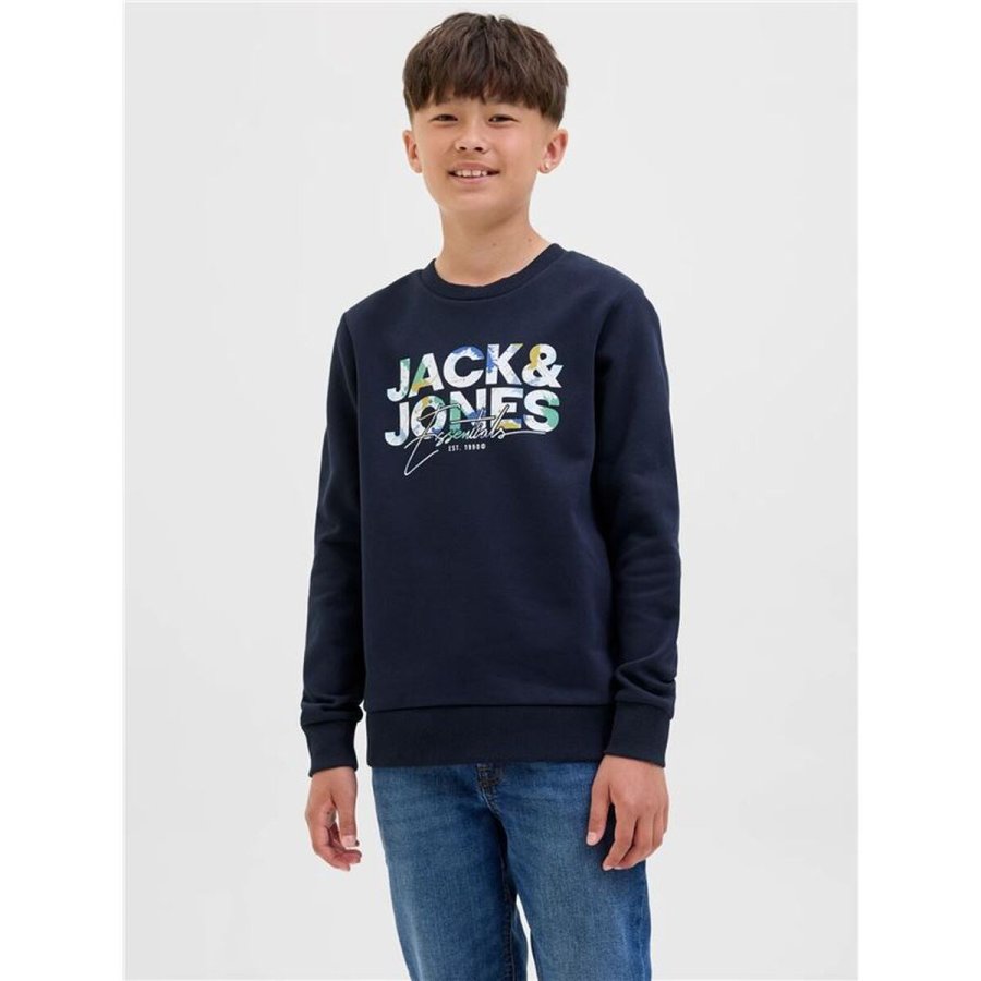 Sweaters uden H�tte til B�rn Jack & Jones Jjgeplas Crew Neck M�rkebl� #2
