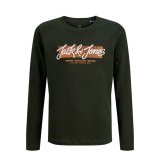 Lang�rmet T-shirt til B�rn Jack & Jones Jjurban Ls Crew Neck Sort #1