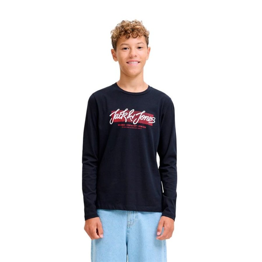Lang�rmet T-shirt til B�rn Jack & Jones Jjurban Ls Crew Neck Sky Marinebl� #2