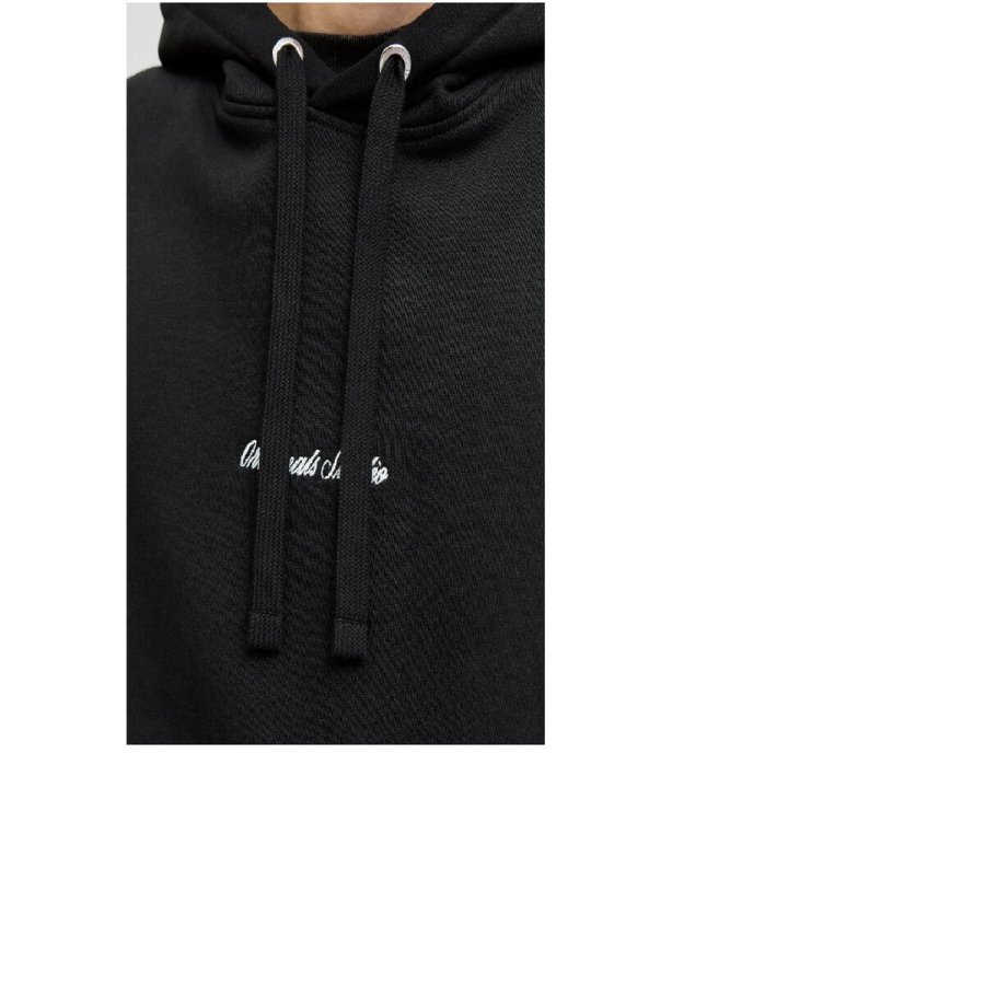H�ttetr�je til M�nd Jack & Jones JORNORREBRO EMB SWEAT HOOD NOOS 12282861 Sort #3