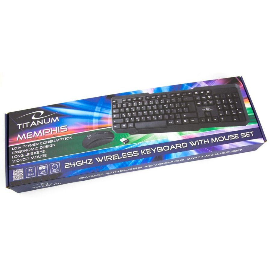 Tastatur og mus Titanum TK108 Sort Qwerty US #4