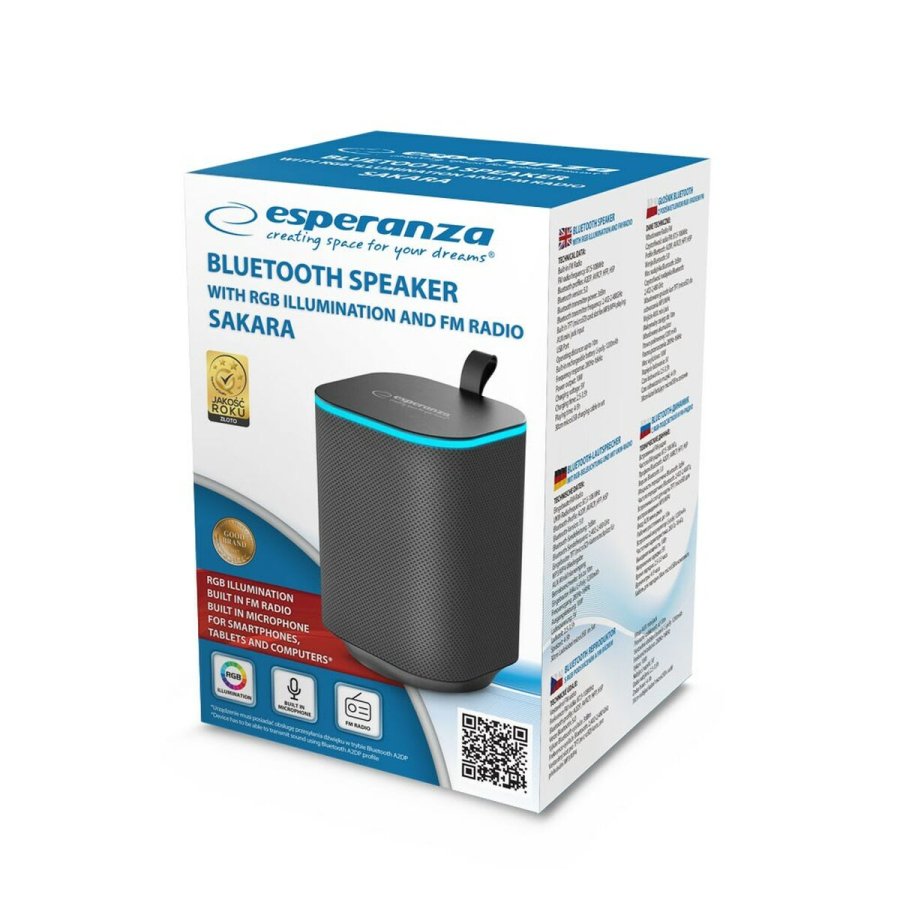 Brbare Bluetooth-hjttalere Esperanza EP155  Sort #3