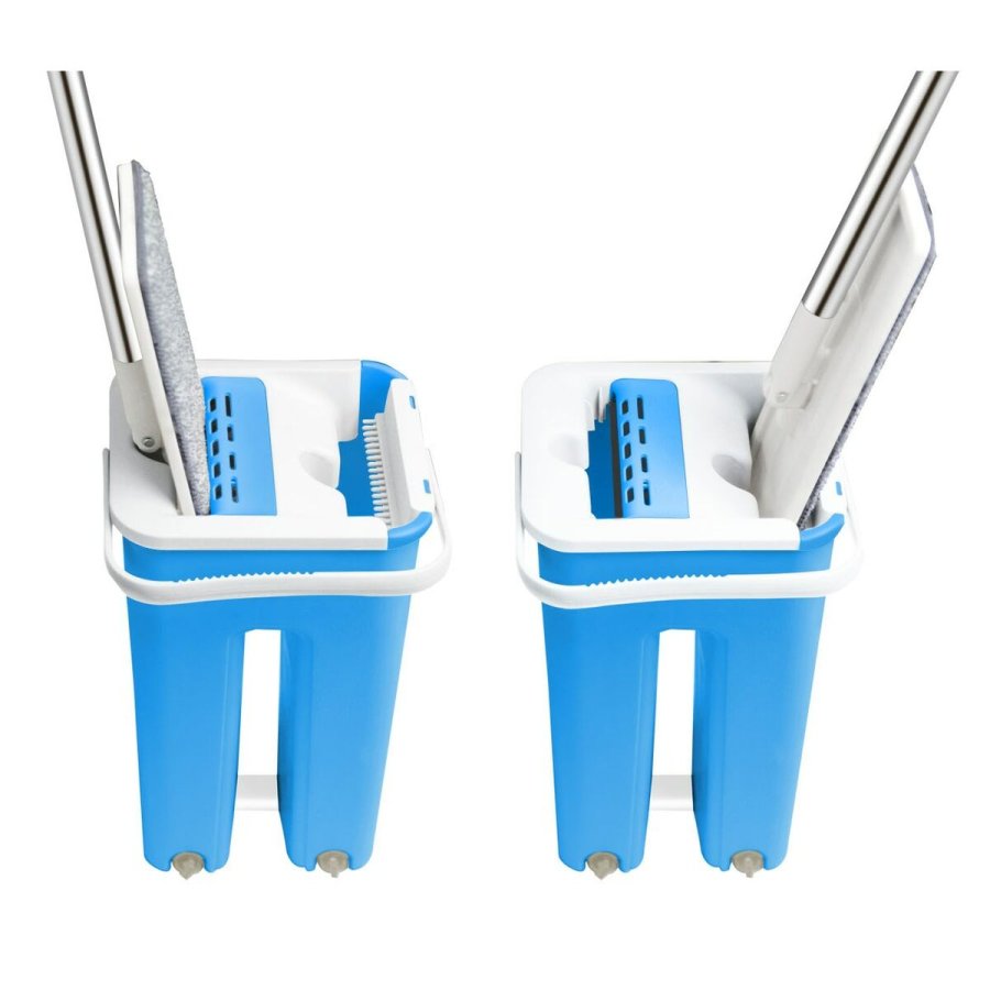 Mop with Bucket Esperanza EHS004 Bl Hvid Mikrofiber #17