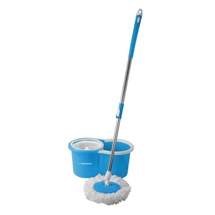Mop with Bucket Esperanza EHS005 Bl Hvid Mikrofiber #5