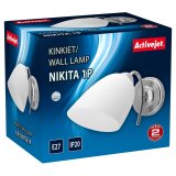 Vglampe Activejet NIKITA 1P Nikiel Hvid nikkel Metal Glas 60 W 220-240 V 26 x 12 x 12,5 cm 30 x 12 x 15 cm (1 Dele) #3