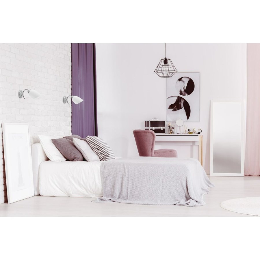 Vglampe Activejet NIKITA 1P Nikiel Hvid nikkel Metal Glas 60 W 220-240 V 26 x 12 x 12,5 cm 30 x 12 x 15 cm (1 Dele) #4