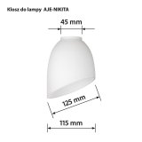 Lampeskrm Activejet BENITA Hvid Glas 26 x 12 x 12,5 cm #2