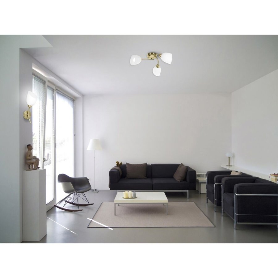 Vglampe Activejet Hvid Gylden Metal Glas 40 W 40 x 12 x 20 cm (1 Dele) #5