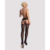 Nylonstrmper med strmpebnd Obsessive Garter Stockings Sort S/M/L #5