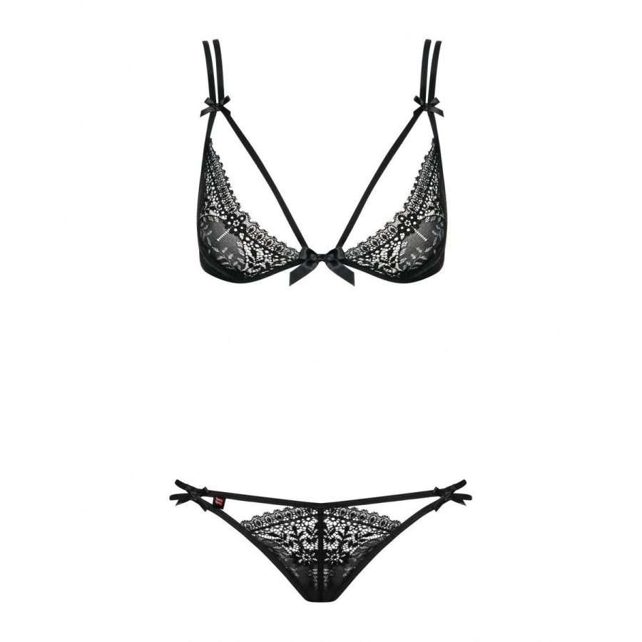 Blonde Undert�j S�t Obsessive Intensa set Sort L/XL #4