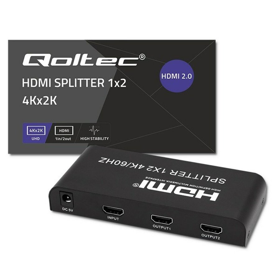 HDMI-kontakt Qoltec 51797 Sort #1